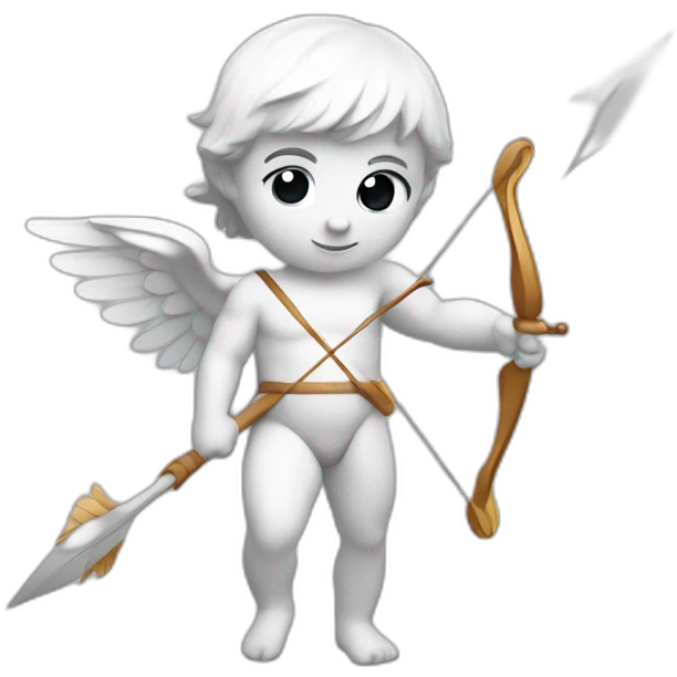 cupid with arrow white emoji