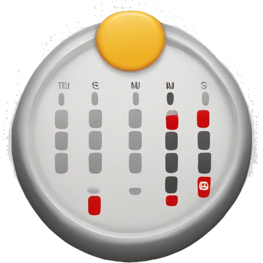 Calendario simplificado con un círculo o check minimalista en una esquina. emoji