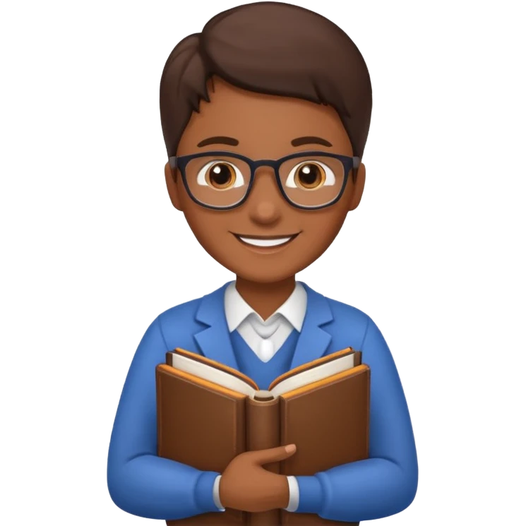 teacher holding books emoji