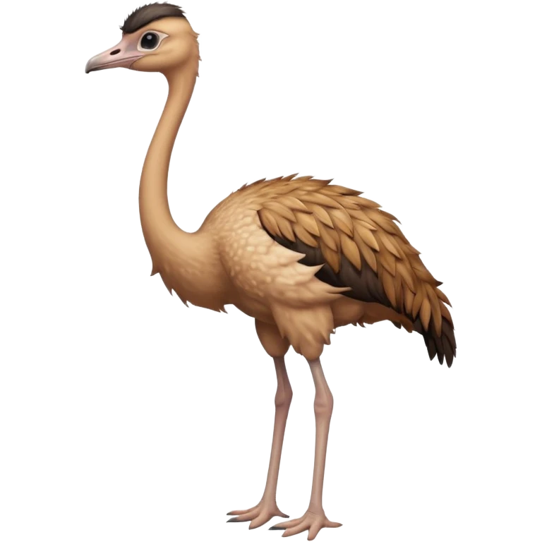 High resolution of   realistic full body ostrich without distorted , no extra hybrid emoji