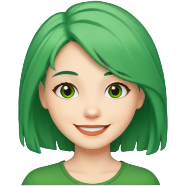 green haired woman emoji