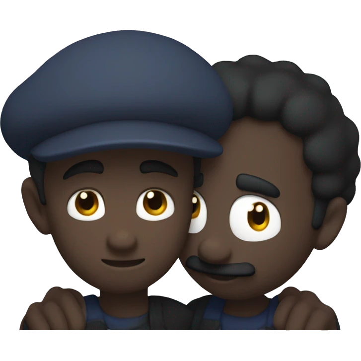 Shadow hugging Mario  emoji