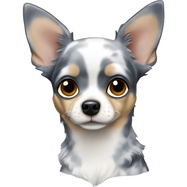 Blue Merle chihuahua emoji