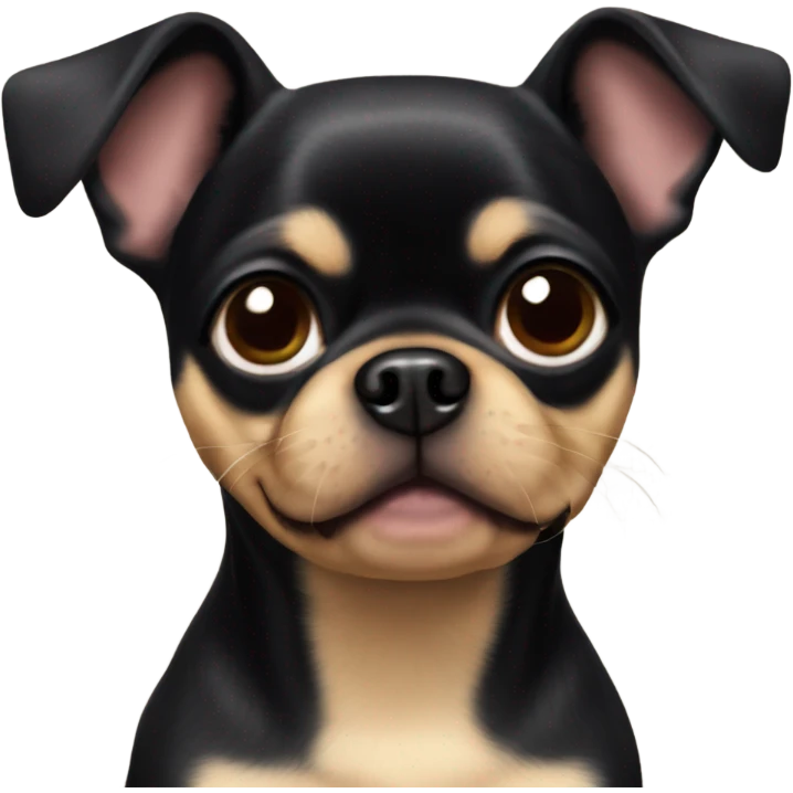 Black pug chihuahua mix emoji