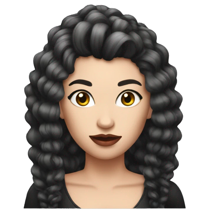 dominatrix hair dark and slink fair emoji