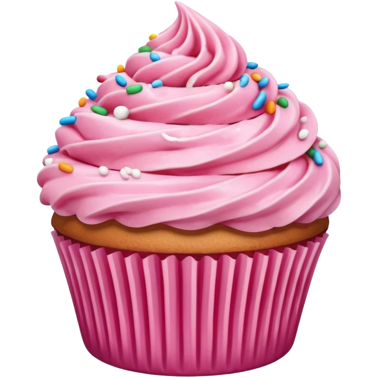 Cupcake with pink icing emoji