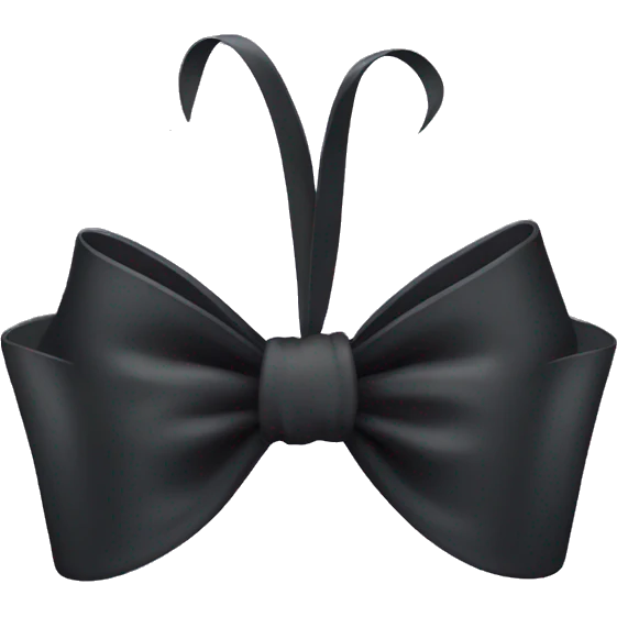 black coquette bow emoji