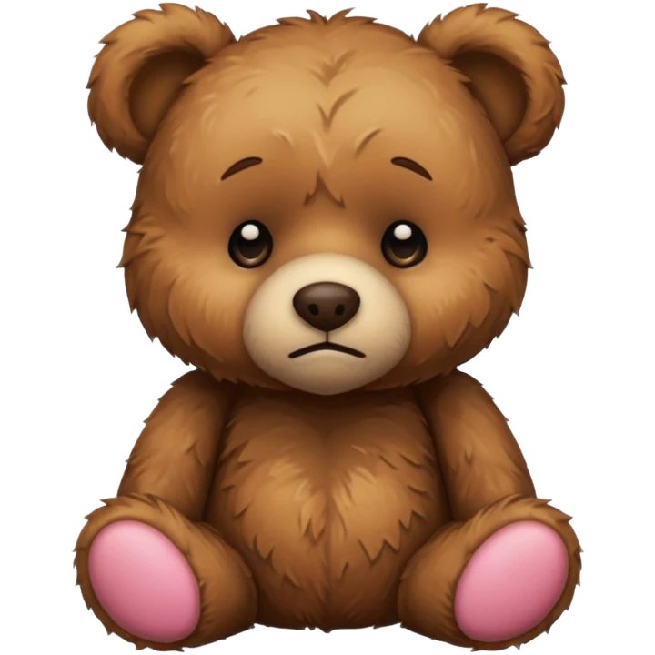 Sad teddy bear emoji