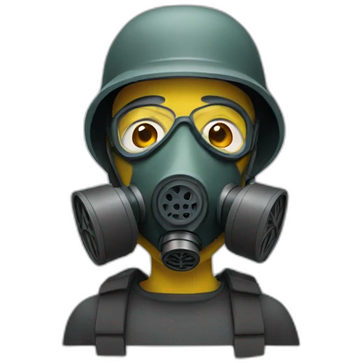 man in gas mask emoji