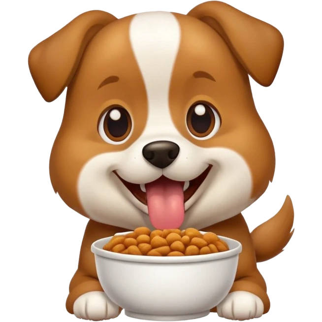 Dog eating food  emoji