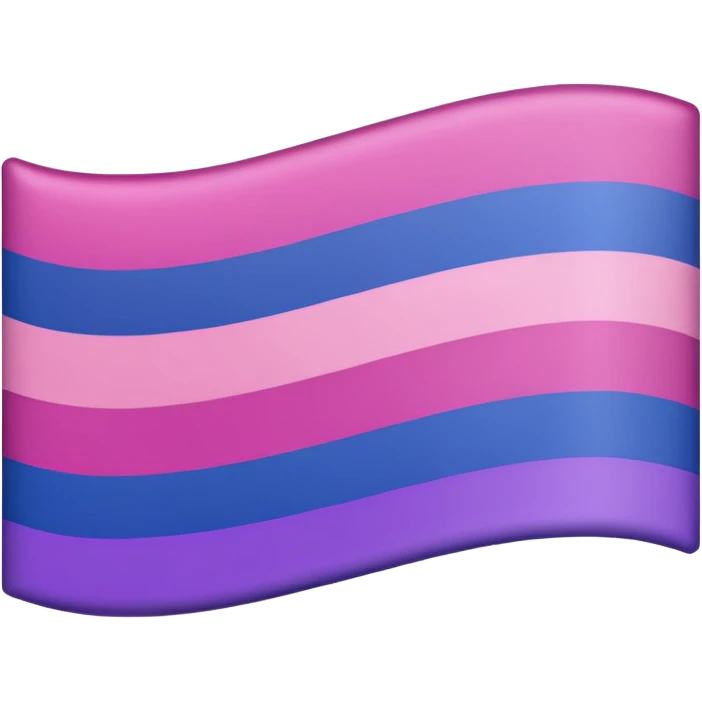 Bisexual flag, the colors are in this order pink purple and blue  emoji