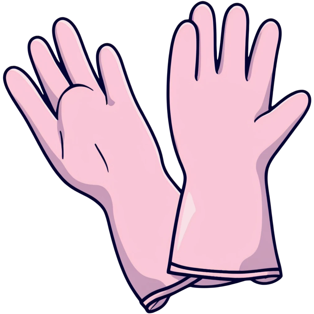 light pink latex gloves emoji