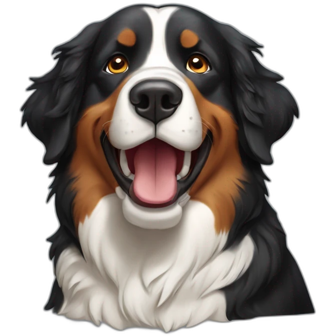 bernese mountain dog barking emoji