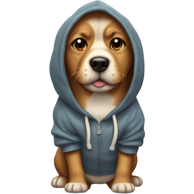 Dog with a hoodie emoji