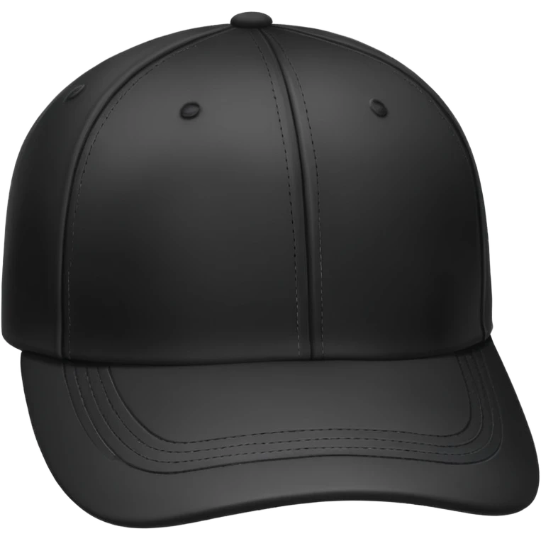an ios genmoji for a black baseball cap (no logo) emoji