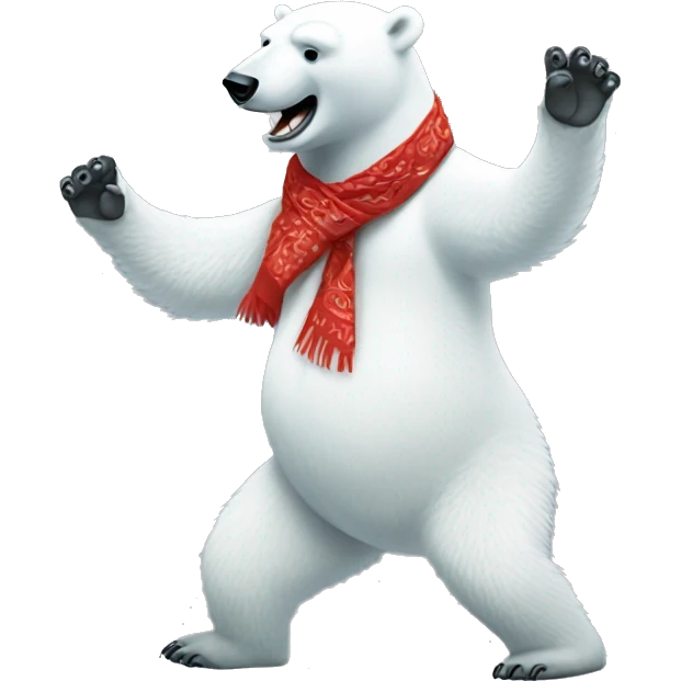 a polar bear dancing flamenco emoji