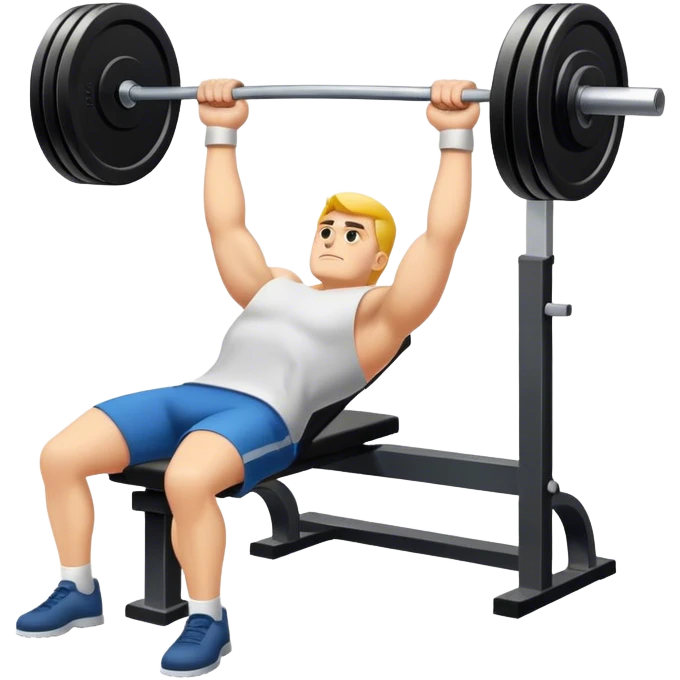 bench press, flat style emoji