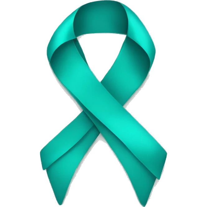 teal ribbon emoji