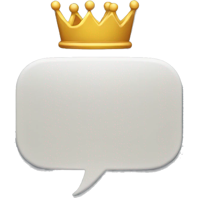 Speech Balloon with Ottoman crown emoji
