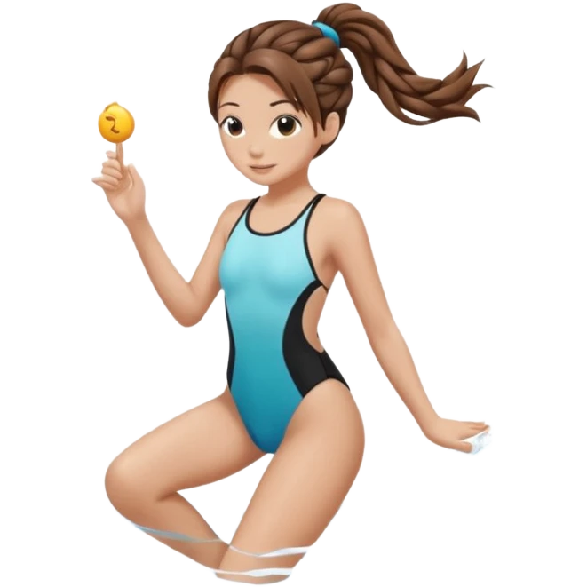 just hair braided hair tail one piece emoji
