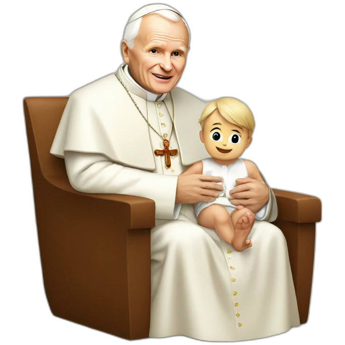 John Paul Ii with child emoji