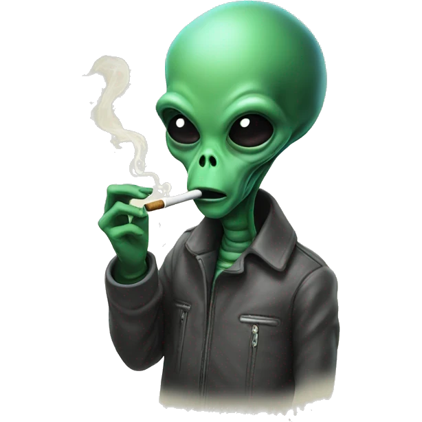 Alien smoking emoji