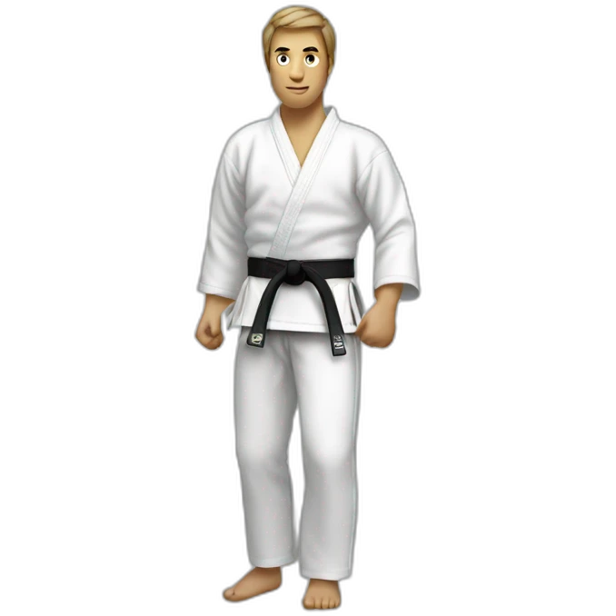 Martial arts white belt emoji