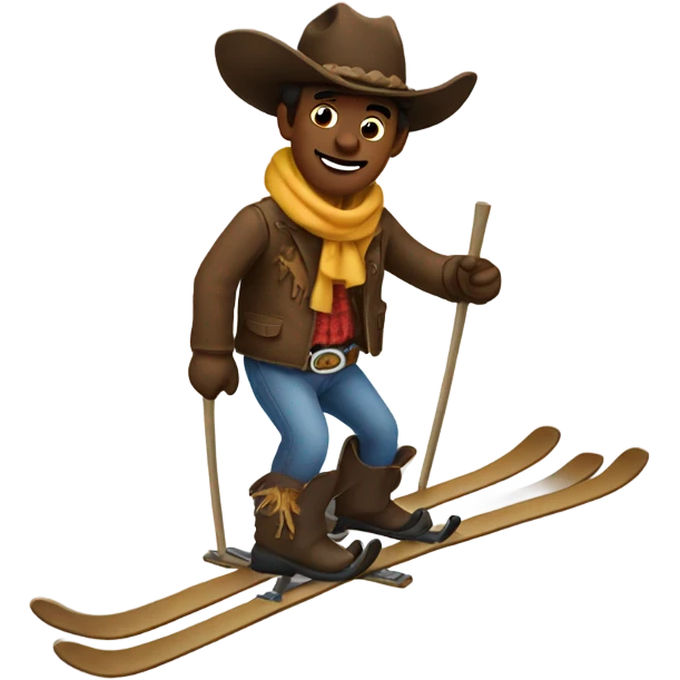 Cowboy on skis  emoji