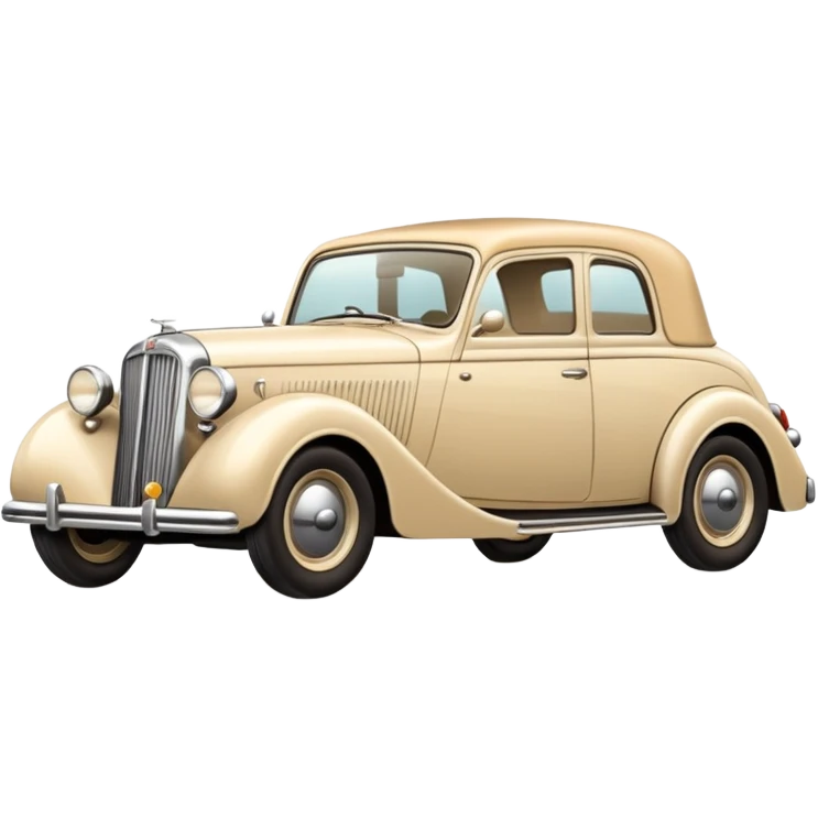 Beige cream vintage car emoji
