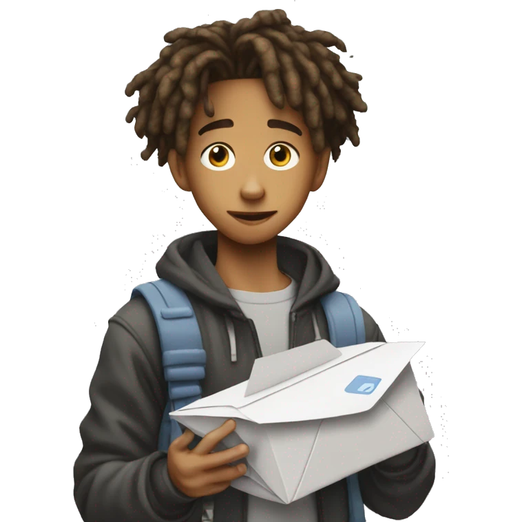 jaden smith handling some courrier to contact emoji