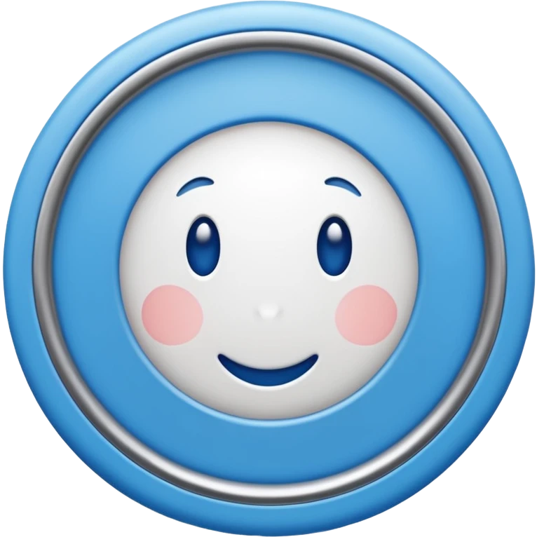 Círculo color celeste con un check blanco en su interior  emoji