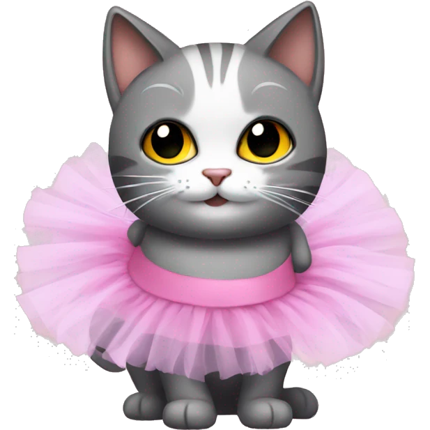 A cat with a tutu emoji