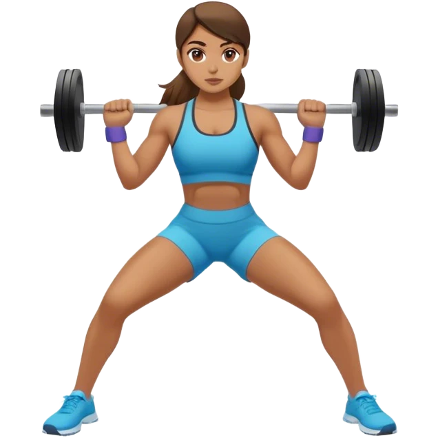 girl weighted lunges exercise emoji
