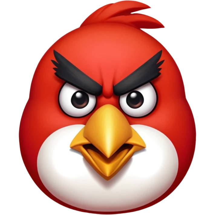 angry bird less realistic emoji