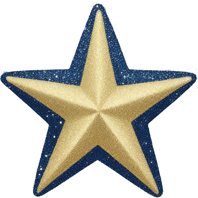Navy sparkly star emoji