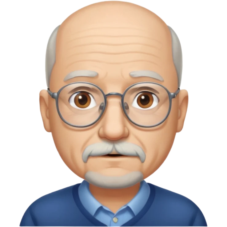 old bald man with short beard and glasses emoji