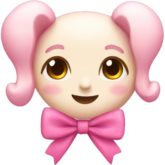 cute pink bow emoji
