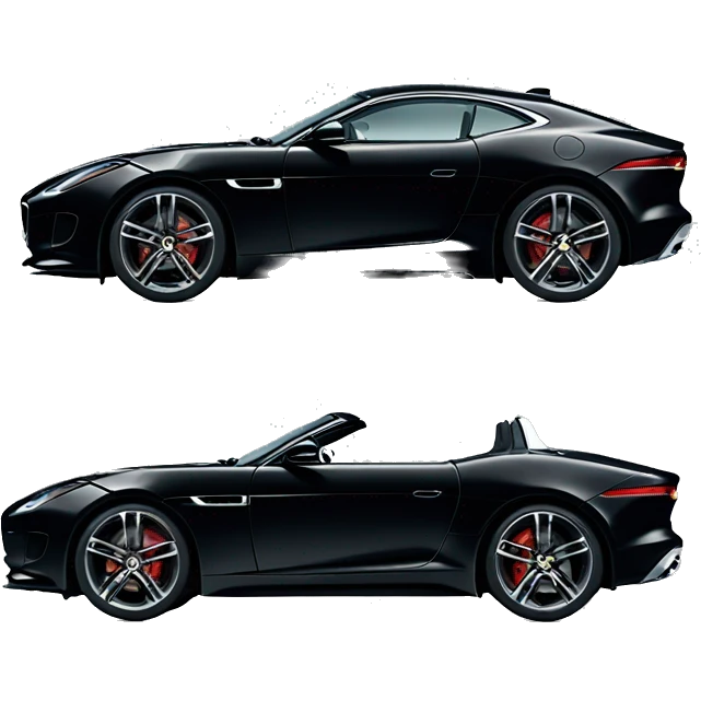 Black car jaguar f type  emoji