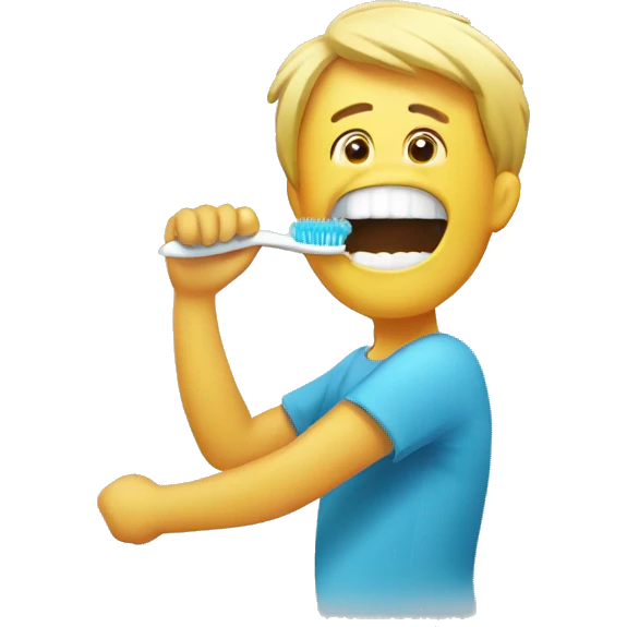Brushing teeth emoji