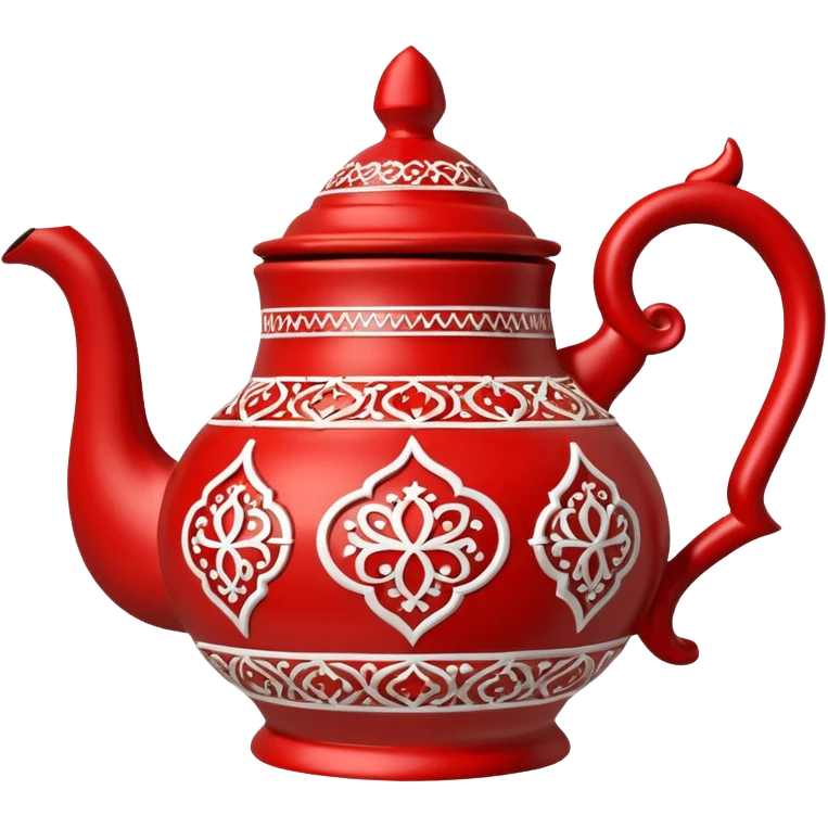 moroccan style ornamented teapot red emoji