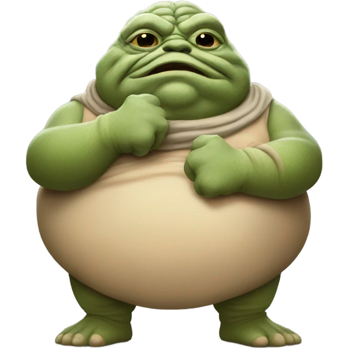 Jabba the hut working out emoji