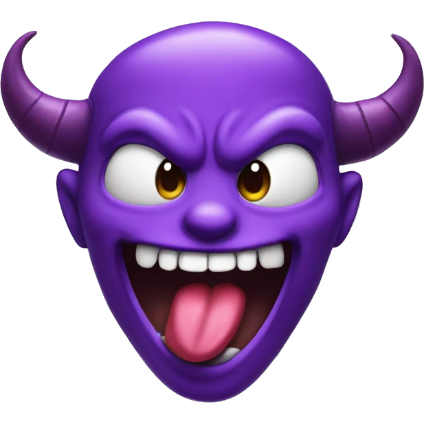 purple devil with tongue out emoji
