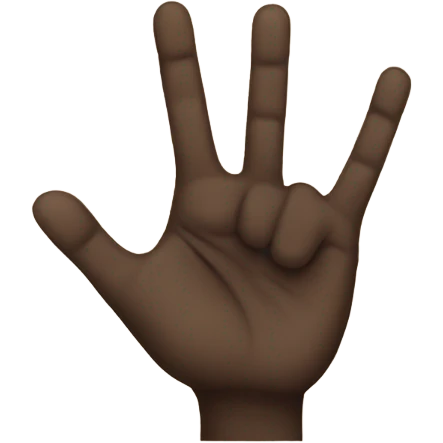4 finger emoji