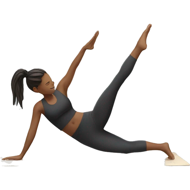 Girl doing pilates emoji
