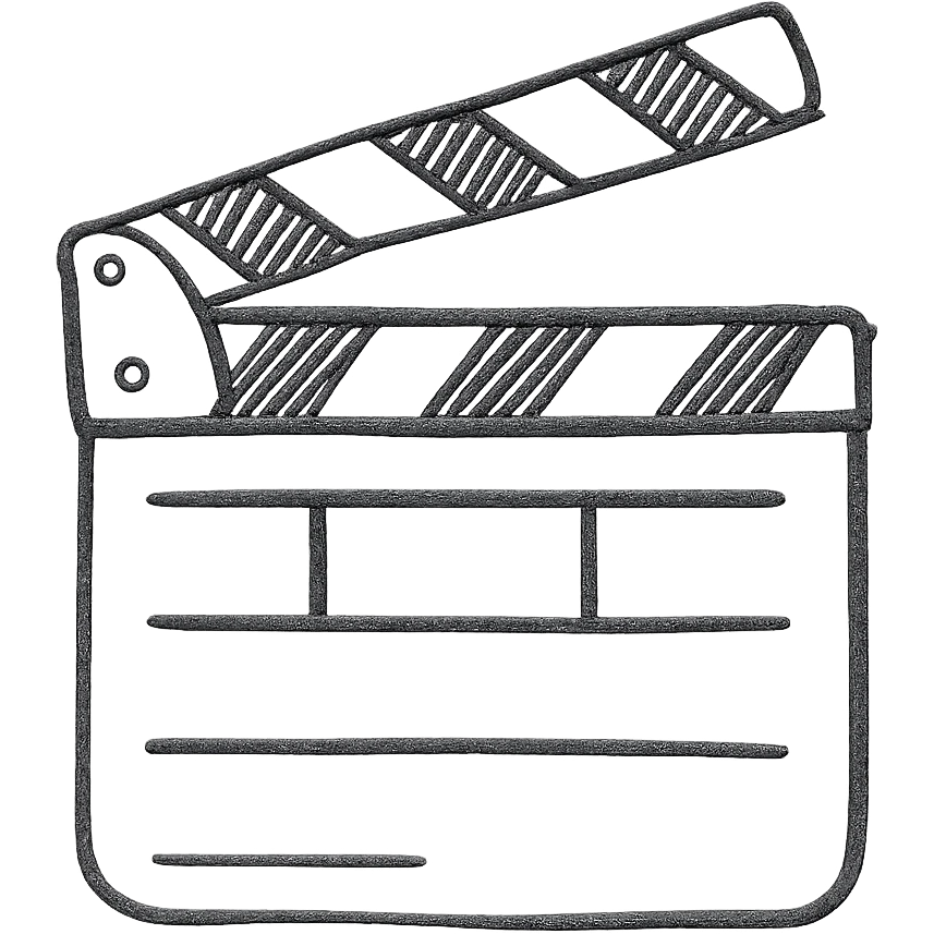 film slate black hand drawn style emoji