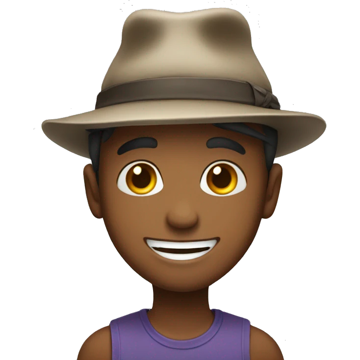 smiling boy in hat emoji
