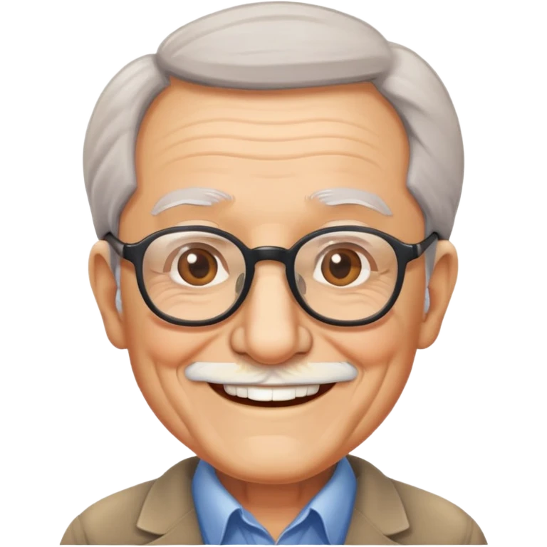 smiling old man with glasses emoji