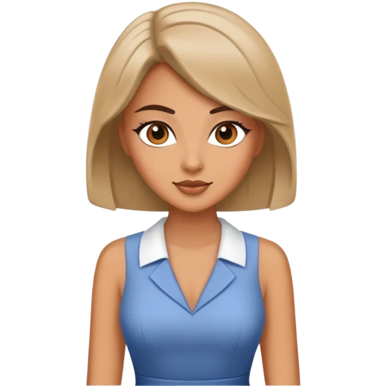 Flirty secretary in dress emoji