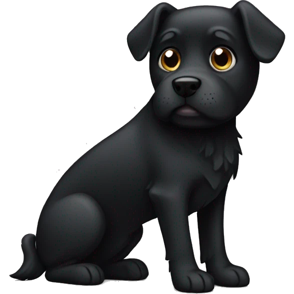 Black dog emoji