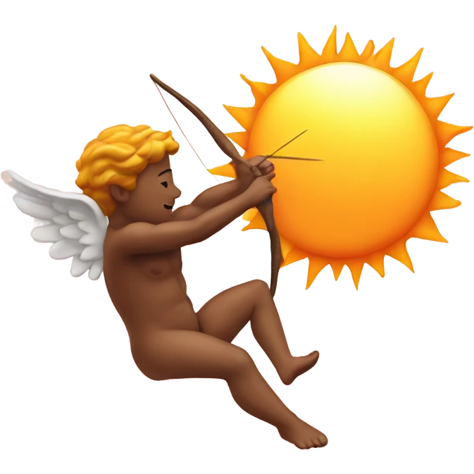 cupid hitting someone with the sun  emoji